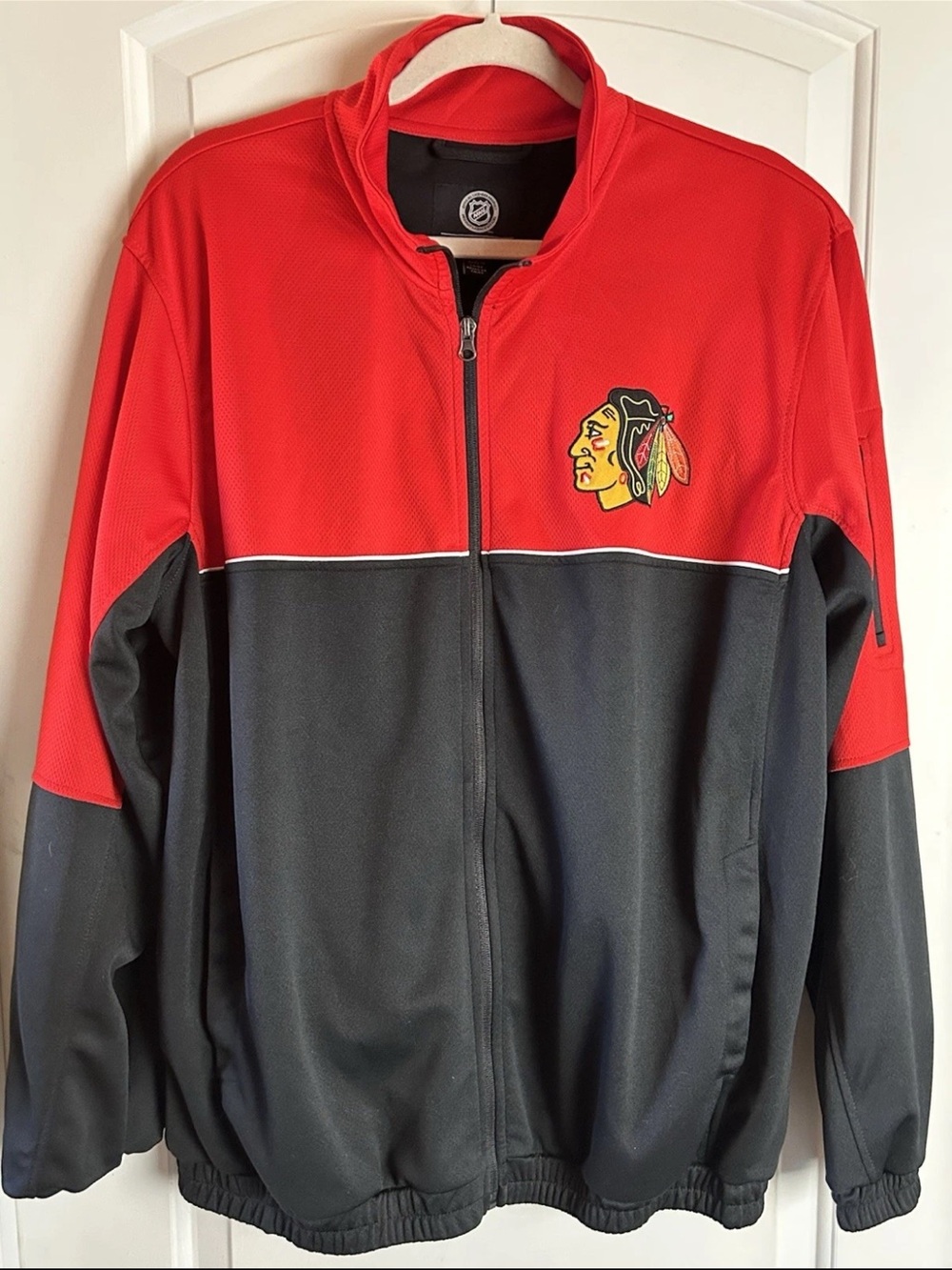 Chicago Blackhawks Jacket G-III Sports By Carl Banks Full Zip Pockets NHL Men L